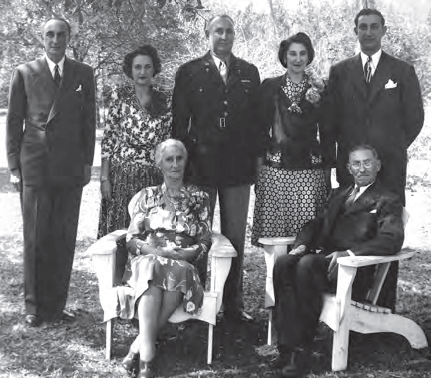 Charles and Pauline Kanner (seated) gather the family for their 50th wedding anniversary, 1943