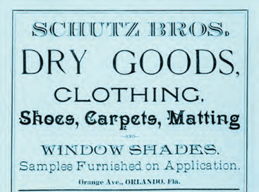 Schutz Bros. ad, 1886