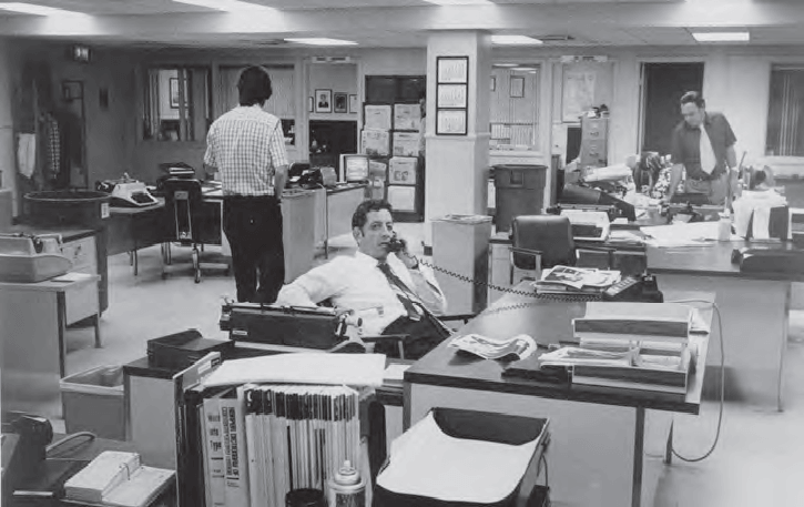 Stan Roberts in the Orlando Sentinel newsroom, c. 1968.